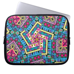 Inspirerat mönster för Kaleidoscope Aztec Laptop Fodral