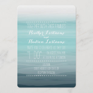Inspirerat Ombre för vattenfärg bröllop - kricka Inbjudningar