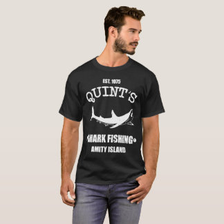 Inspirerat Quint_s hajfiske snackar Men_s kvinnor T Shirt