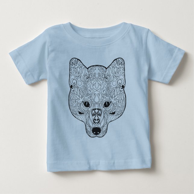 Inspirerat rävhuvud t-shirt (Framsida)