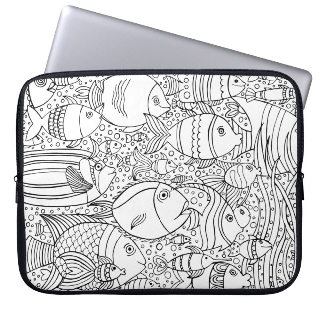 Inspirerat skola av fisk laptop fodral (Framsidan)