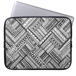 Inspirerat stam- konstmönster laptop sleeve