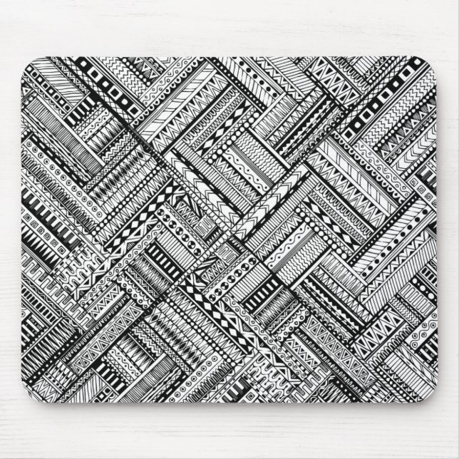 Inspirerat stam- konstmönster musmatta (Framsidan)