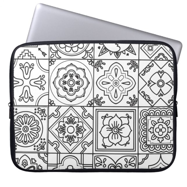 Inspirerat Talavera mönster Laptop Fodral (Framsidan)