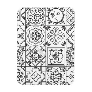 Inspirerat Talavera mönster Magnet