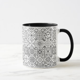 Inspirerat Talavera mönster Mugg