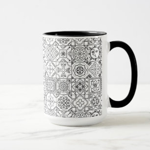 Inspirerat Talavera mönster Mugg