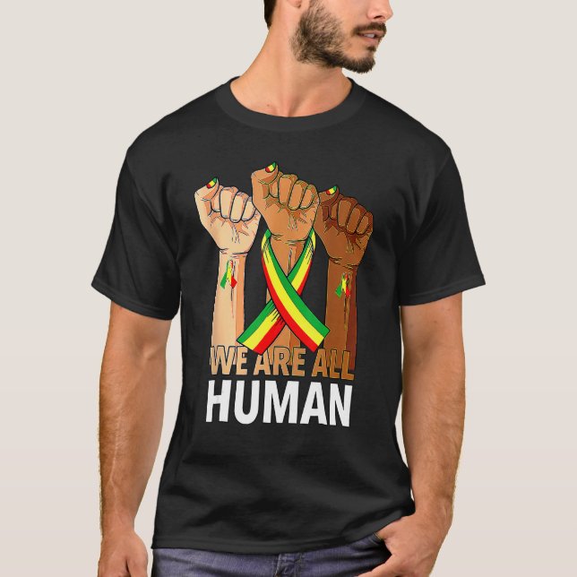 Inspiring Black Leaders Power Fist Hand Black Hist T Shirt (Framsida)