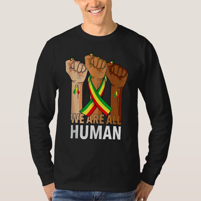Inspiring Black Leaders Power Fist Hand Black Hist T Shirt (Framsida)