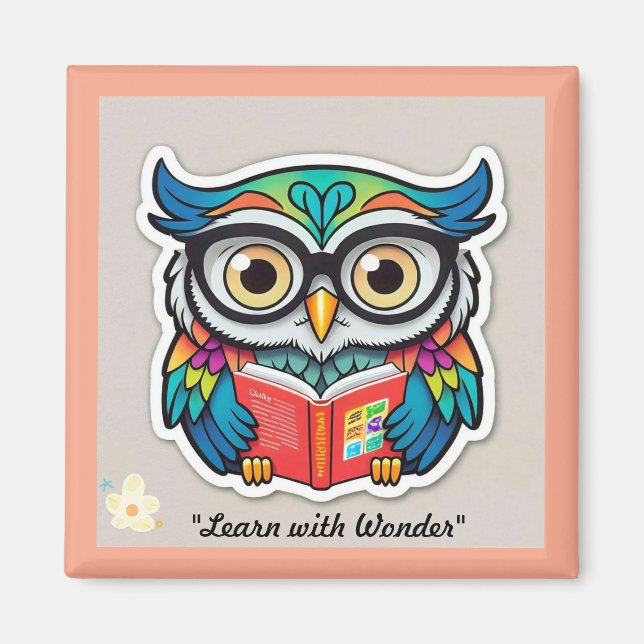 "Inspiring Bok Älskare" Magnet (Framsidan)