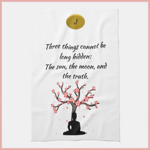 Inspiring Buddha Truth-citat Kökshandduk