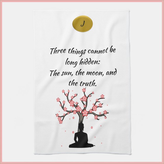 Inspiring Buddha Truth-citat Kökshandduk (Bookmark my store! https://www.zazzle.com/store/capricepetit)
