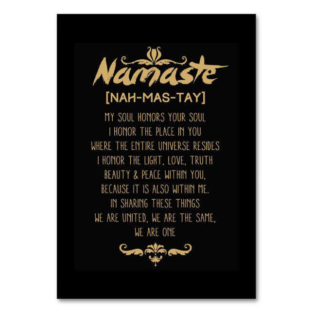 Inspiring Buddhism Namaste Definition Bordsnummer (Framsidan)