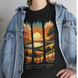 Inspiring design idea Jesus with vintage nature T Shirt