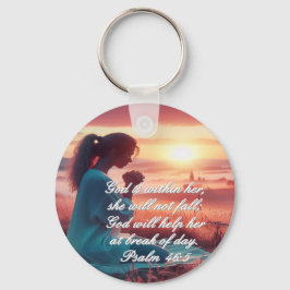 "Inspiring Faith" Aluminium Circle Keychain Nyckelring