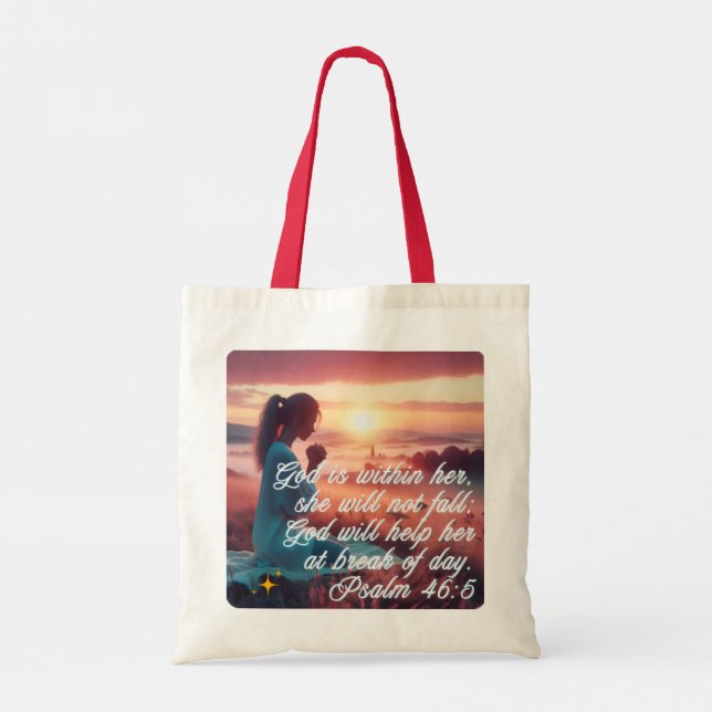 'Inspiring Faith' Budget Tote Bag Tygkasse (Baksida)