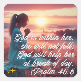 "Inspiring Faith" Sticker Fyrkantigt Klistermärke