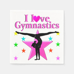 INSPIRING I KÄRLEK GYMNASTICS DESIGN PAPPERSSERVETT