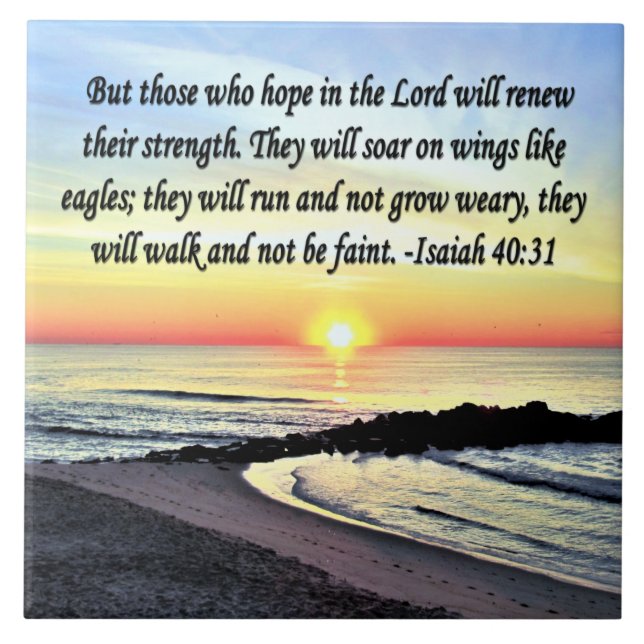 INSPIRING ISAIAH 40:31 KAKELPLATTA (Framsidan)