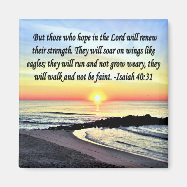 INSPIRING ISAIAH 40:31 MAGNET (Framsidan)