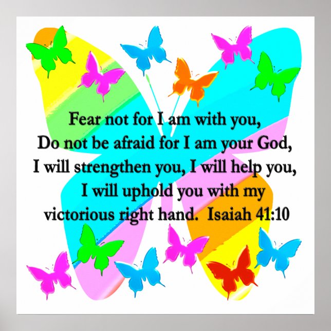 INSPIRING ISAIAH 41:10 BIBLE VERSE DESIGN POSTER (Framsidan)