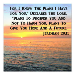 INSPIRING JEREMIAH 29:11 SUNRISE FOTOTRYCK