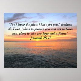 INSPIRING JEREMIAH 29:11 SUNRISE "PLANS FOR HOPE" POSTER
