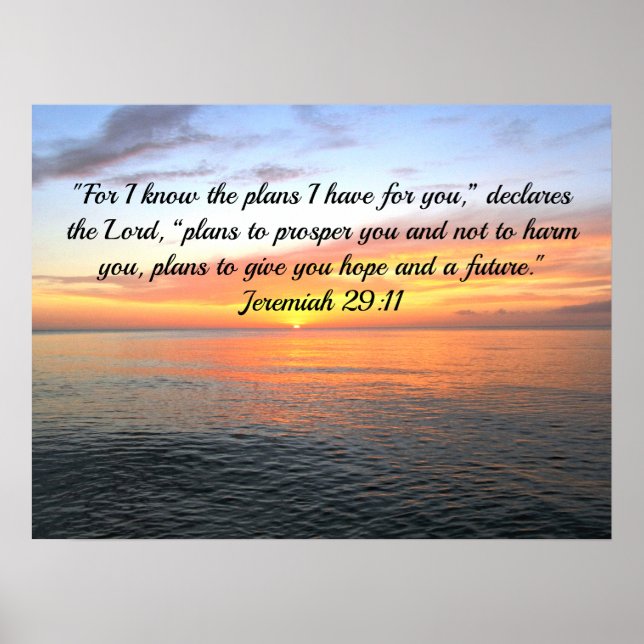 INSPIRING JEREMIAH 29:11 SUNRISE "PLANS FOR HOPE" POSTER (Framsidan)