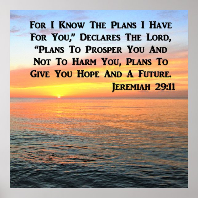 INSPIRING JEREMIAH 29:11 SUNRISE POSTER (Framsidan)