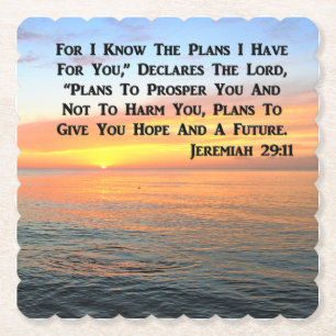 INSPIRING JEREMIAH 29:11 SUNRISE UNDERLÄGG PAPPER