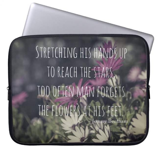 Inspiring Jeremy Bentham Quote Laptop Fodral (Framsidan)