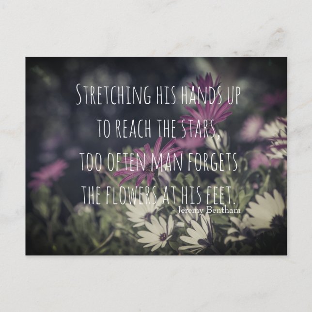 Inspiring Jeremy Bentham Quote Vykort (Framsida)