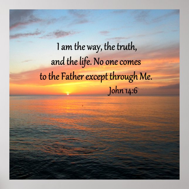 INSPIRING JOHN 14:6 SUNRISE PHOTO DESIGN POSTER (Framsidan)