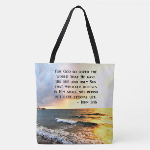 INSPIRING JOHN 3:16 OCEAN PHOTO DESIGN TYGKASSE