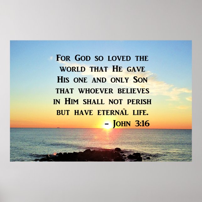 INSPIRING JOHN 3:16 SUNRISE PHOTO DESIGN POSTER (Framsidan)