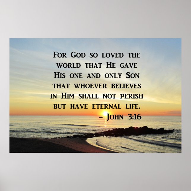 INSPIRING JOHN 3:16 SUNRISE PHOTO DESIGN POSTER (Framsidan)
