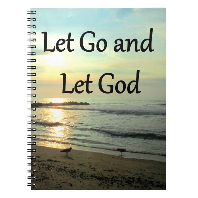 INSPIRING LET GO OCH LET GOD PHOTO ANTECKNINGSBOK MED SPIRAL (Framsidan)