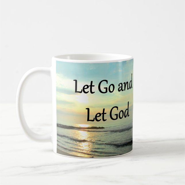 INSPIRING LET GO OCH LET GOD PHOTO KAFFEMUGG (Vänster)