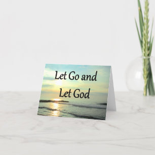 INSPIRING LET GO OCH LET GOD PHOTO KORT