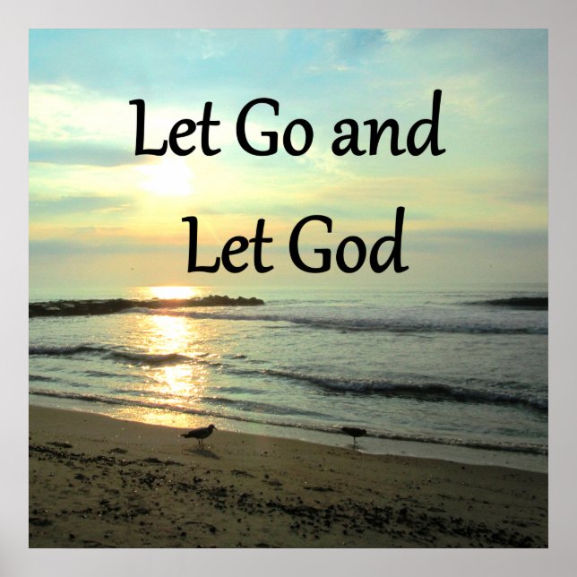 INSPIRING LET GO OCH LET GOD PHOTO POSTER (Framsidan)