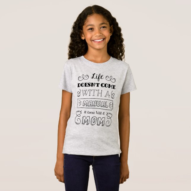 Inspiring Life och Mamma Quote | Jersey Shirt T (Hel framsida)