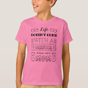 Inspiring Life och Mamma Quote Sleeve Shirt T