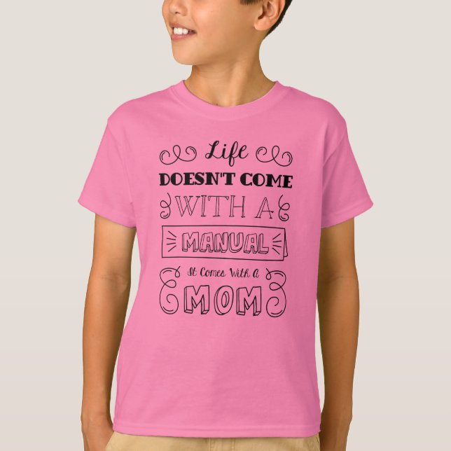 Inspiring Life och Mamma Quote | Sleeve Shirt T Shirt (Framsida)