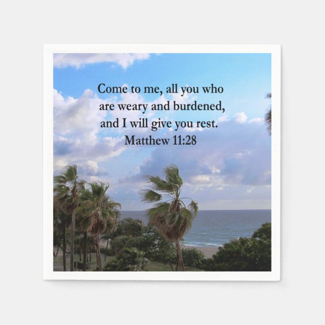 INSPIRING MATTHEW 11:28 SCRIPTURE DESIGN PAPPERSSERVETT (Framsidan)