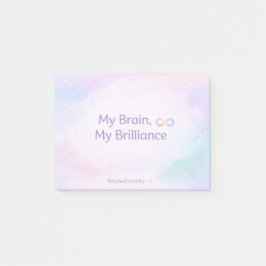 Inspiring Neurodivergent Affirmation Soft Pastel  Post-it Block
