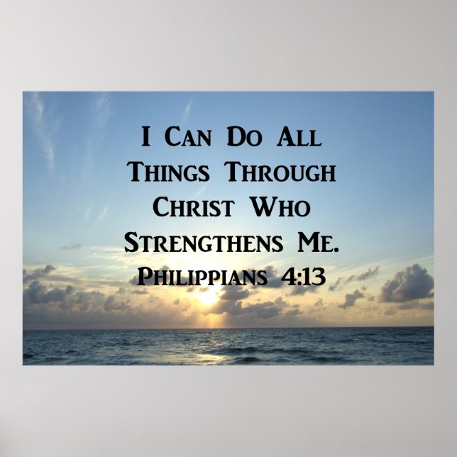 INSPIRING PHILIPPIANS 4:13 BIBLE VERSE POSTER (Framsidan)