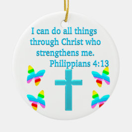 INSPIRING PHILIPPIANS 4:13 DESIGN JULGRANSPRYDNAD KERAMIK