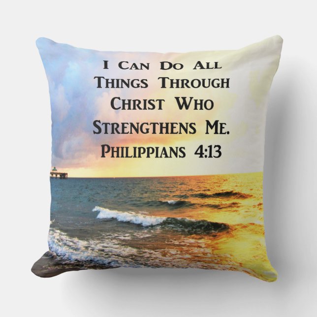 INSPIRING PHILIPPIANS 4:13 SCRIPTURE VERSE KUDDE (Framsida)