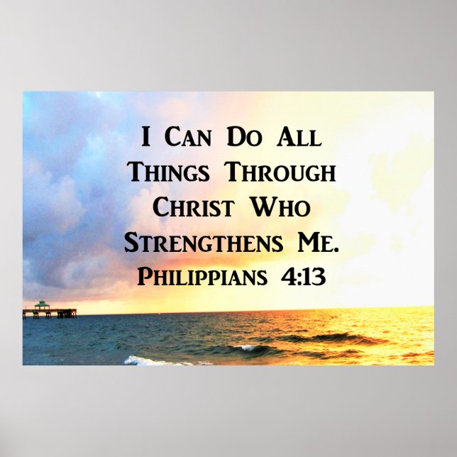 INSPIRING PHILIPPIANS 4:13 SCRIPTURE VERSE POSTER (Framsidan)