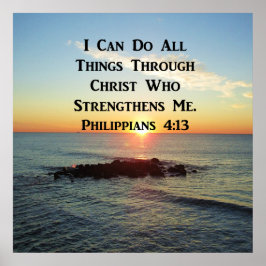 INSPIRING PHILIPPIANS 4:13 SUNRISE POSTER